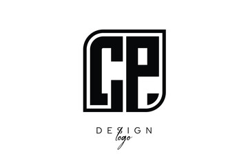 CP Block Monogram Logo &ndash; Bold Geometric Lettermark in Rectangular Style for Modern Branding & Identity