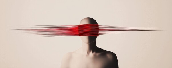 An abstract representation of identity loss and emotional struggle.