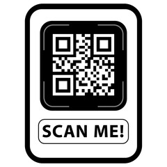 Scan Me QR Code High Quality QR Label