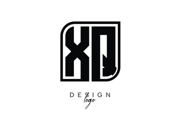 XQ Block Monogram Logo – Bold Geometric Lettermark in Rectangular Style for Modern Branding & Identity