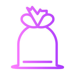 pouch drawstring gradient icon