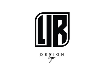 UR Block Monogram Logo – Bold Geometric Lettermark in Rectangular Style for Modern Branding & Identity