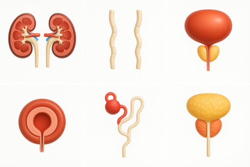 3D Illustration of the Human Urinary System