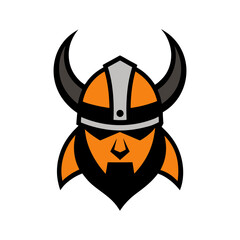 Fearless Viking Warrior Helmet Detailed Vector Icon
