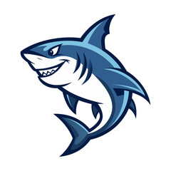 Fierce Graceful Shark Sleek Simple Vector Drawing