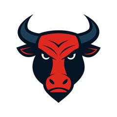 Powerful Bull Head Calm Strong Vector Design