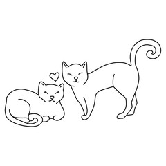 vector illustration of a cat