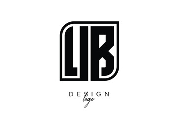 UB Block Monogram Logo – Bold Geometric Lettermark in Rectangular Style for Modern Branding & Identity