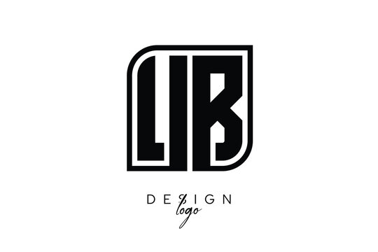 UB Block Monogram Logo &ndash; Bold Geometric Lettermark in Rectangular Style for Modern Branding & Identity