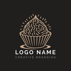 Elegant Cupcake Logo for Creative Branding