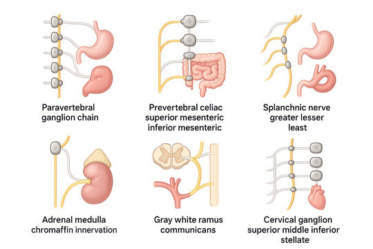 Diagram of the Autonomic Nervous System.