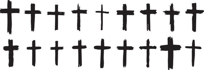 Cross silhouette, graveyard cross, Christian cross vector, cemetery symbol, religious cross icon, funeral grave cross, memorial silhouette, faith symbol vector, Gothic cross design, tombstone element,