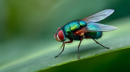 Iridescent Green Leaf Photo
