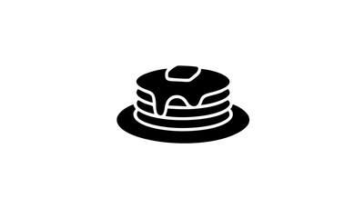 A stack of delicious pancakes topped with butter and syrup, perfect for a breakfast treat