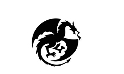 Dragon Silhouette A Timeless Emblem of Mythic Power and Grace