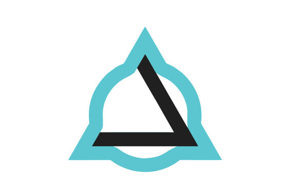Abstract triangular logo with a stylized delta symbol inside, representing a geometric design element