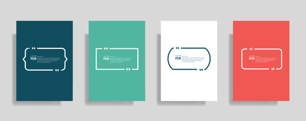 Vibrant quote box templates for professional presentations and social media content creation today © Hi_depari