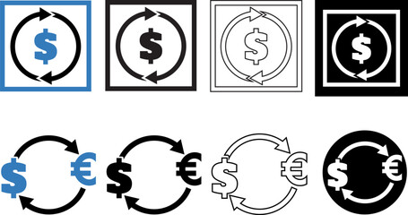 Currency, exchange, money icon