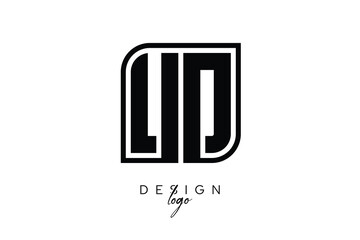 UD Block Monogram Logo – Bold Geometric Lettermark in Rectangular Style for Modern Branding & Identity
