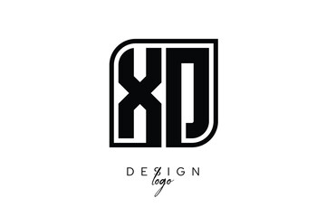 XD Block Monogram Logo – Bold Geometric Lettermark in Rectangular Style for Modern Branding & Identity
