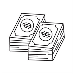 hand drawn illustration of banknotes