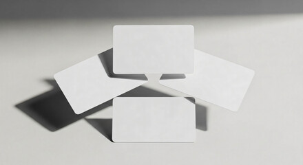 Blank Speech Bubble Cards - Minimalist Communication Concept