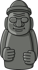 funny cartoon dolhareubang stone