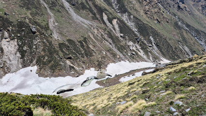 mountain landscape with snow