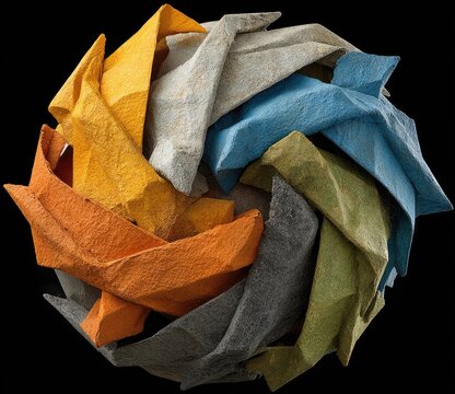 Multicolored origami sphere