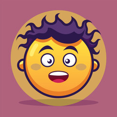 Dizzy and confused emoji with swirling stars and exaggerated expression of distress