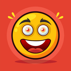 Dizzy and confused emoji with swirling stars and exaggerated expression of distress