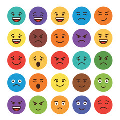 Fototapeta premium A collection of diverse emotion icons depicting various human feelings.