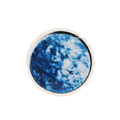 Blue earth on scrapbook cutout