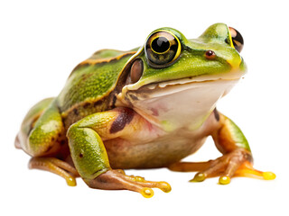 a photo of a frog isolated on white background   ,PNG. AI Generated.