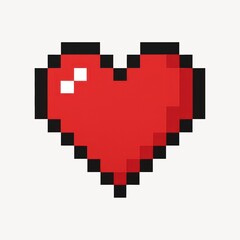 Pixelated heart icon illustration