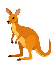 Cartoon kangaroo, standing pose