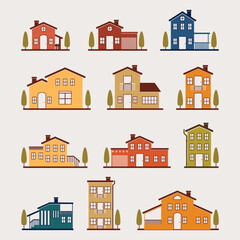 Colorful House Vector Set ? M...