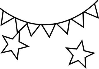 Abstract star vector illustration set for a shiny holiday decoration design