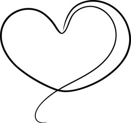 Heart-shaped red ribbon symbolizing romance and passion on Valentine's Day