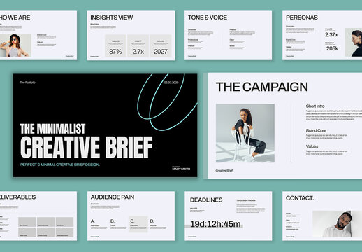 Creative Brief Presentation Template Layout Design