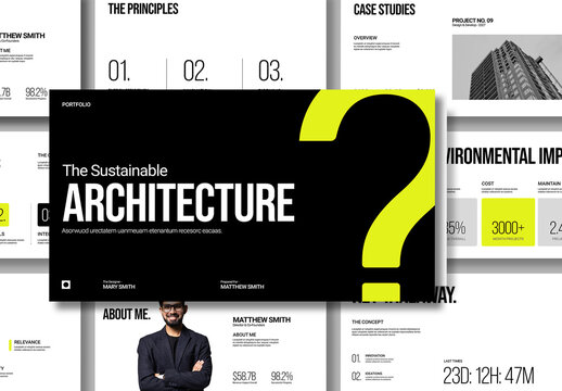 Sustainable Architecture Presentation Portfolio Template Layout