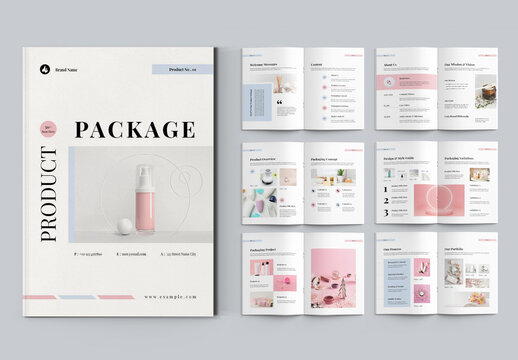 Product Package Catalog Template Layout