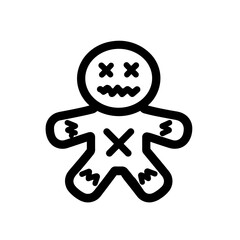 Magical Puppet with Pins Voodoo Doll Icon