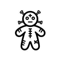 Magical Puppet with Pins Voodoo Doll Icon
