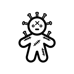 Magical Puppet with Pins Voodoo Doll Icon