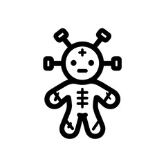 Magical Puppet with Pins Voodoo Doll Icon