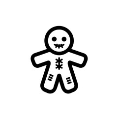 Magical Puppet with Pins Voodoo Doll Icon