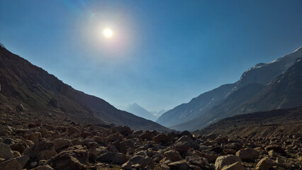 sunrise in the mountains