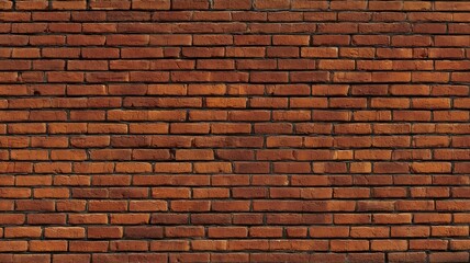 Textured red brick wall in warm lighting. AI generated