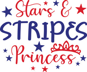 stars & stripes princess - 4th of July Vintage t-shirt patriotic clipart, fourth july happy independence day of usa, victorian july quote design sublimation

